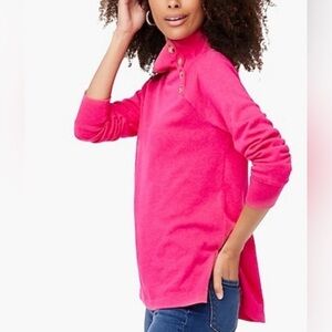 J. CREW women’s wide button collar pullover hot pink size medium womens top